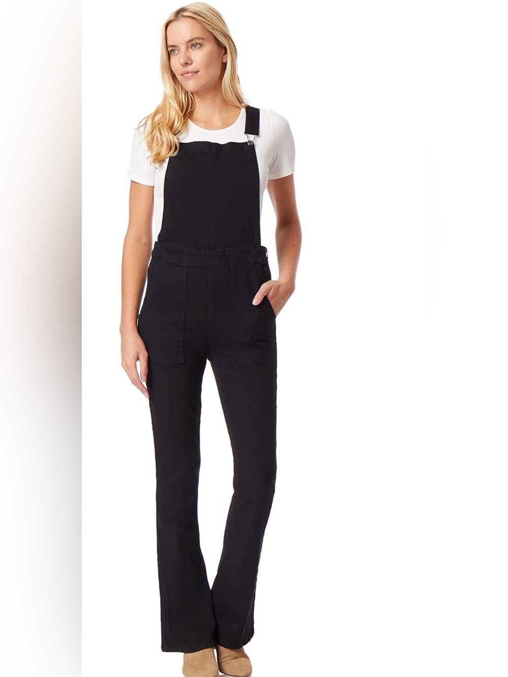 Wallflower Black Women's Denim Overalls - Straight-Leg Bib Jumpsuit